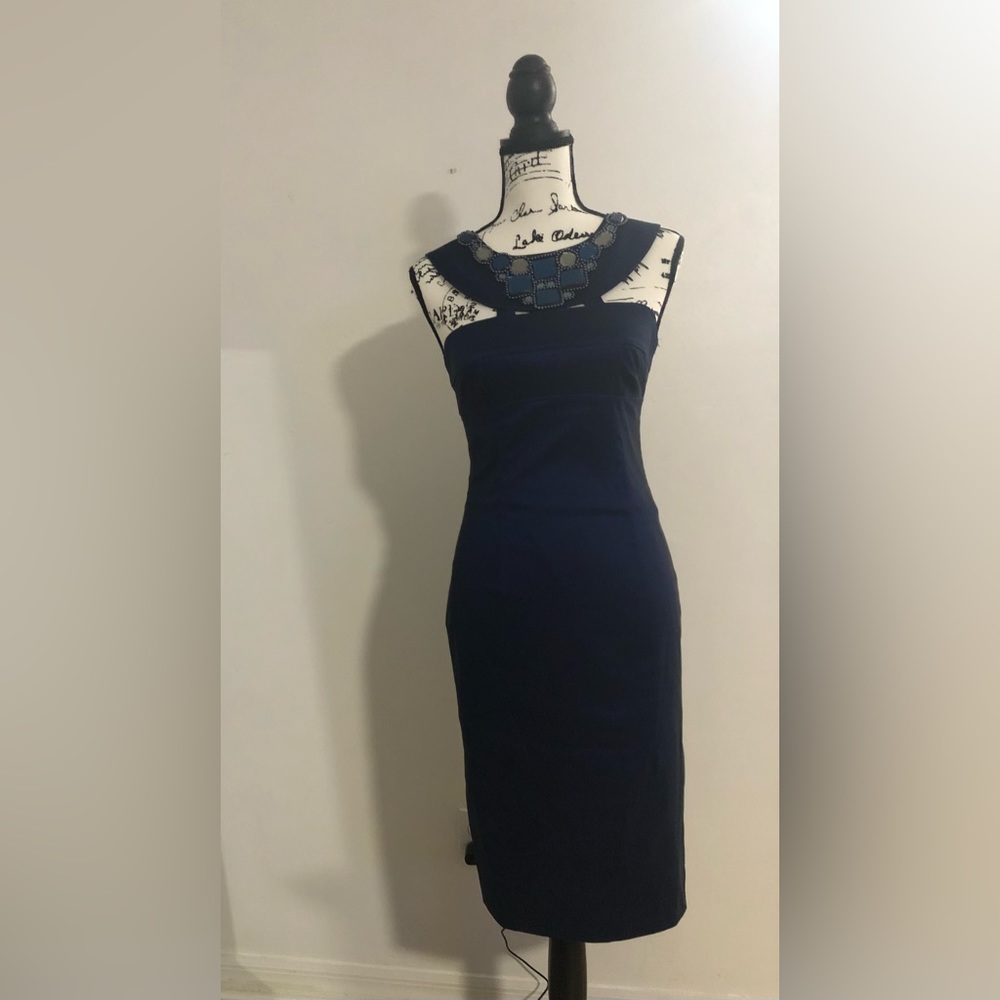 Adrianna  papell Elegant formal dark blue women's dress size 6